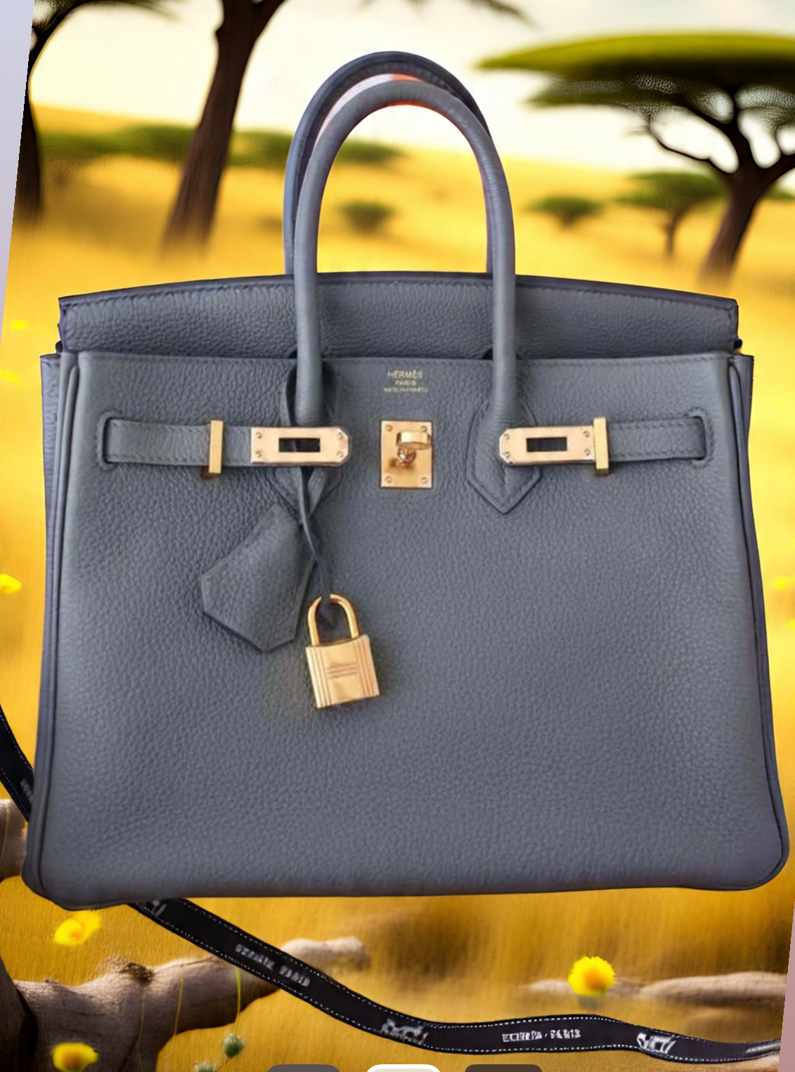 Hermes Etain Togo Birkin 25 Bag Rose gold HW
