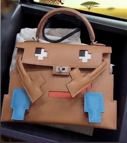 Hermes Gold Brown Leather Kelly Doll Bag