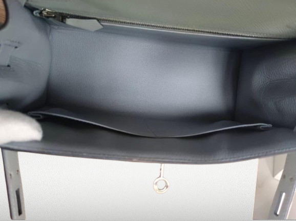 Hermes Blue Glacier Leather Kelly 28 Bag