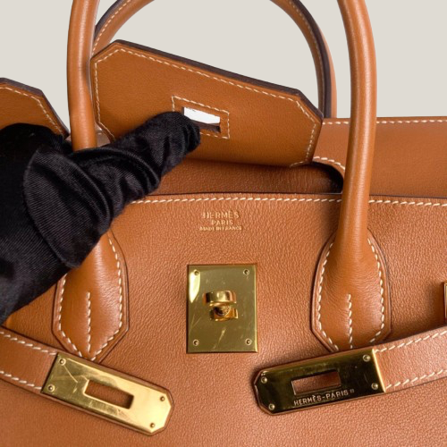 Hermes Gold Leather Birkin 30cm Gold hardware