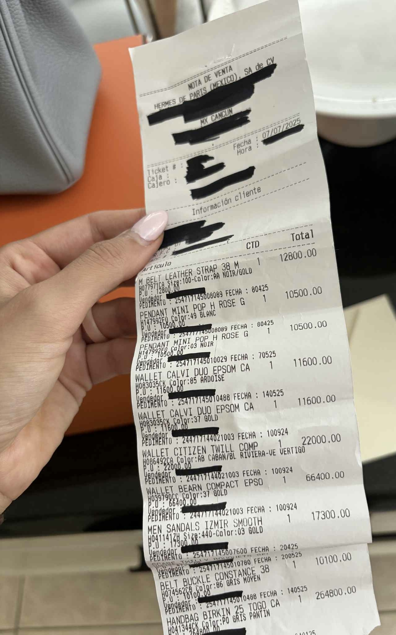 Hermes Gris Pantin Leather Birikin 25cm Handbag