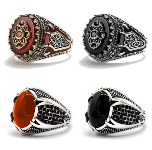 Men's Ornate Signet Rings