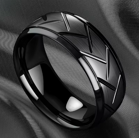 Black Tungsten Carbide Ring