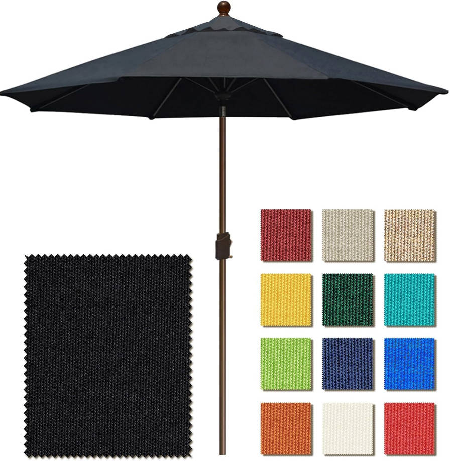 USA 10-Year-Non-Fading 9Ft Market Umbrella Patio Umbrella Outdoor Table Umbrella with Ventilation, Black