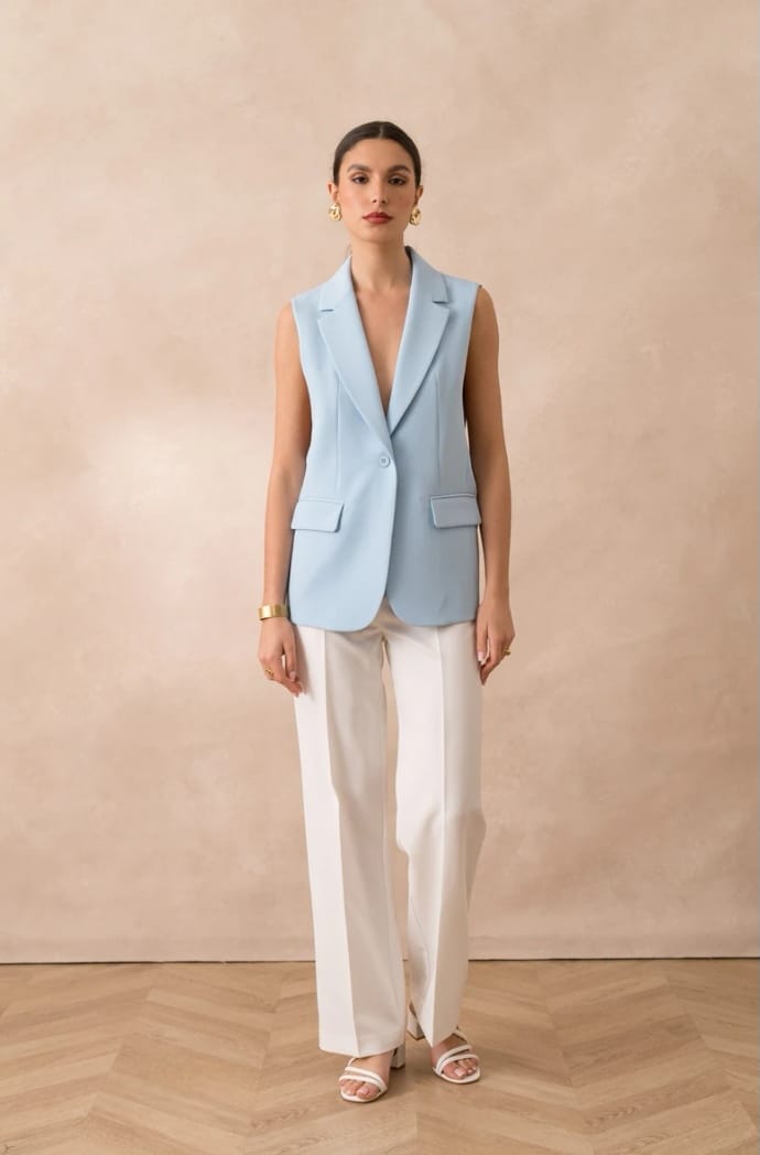 Ensemble tailleur pantalon rouge
