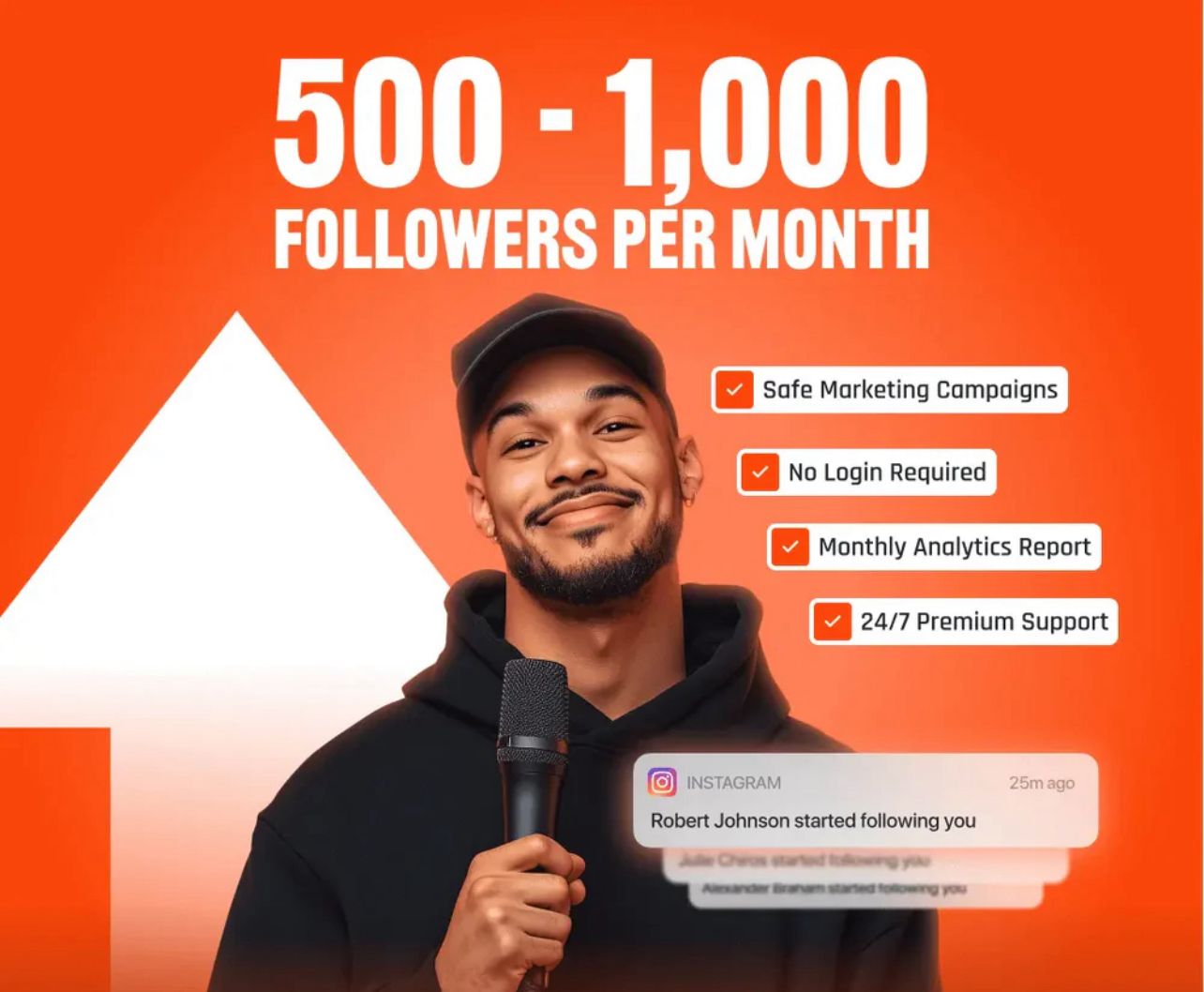 500 - 1,000 Instagram Followers Growth Campaign