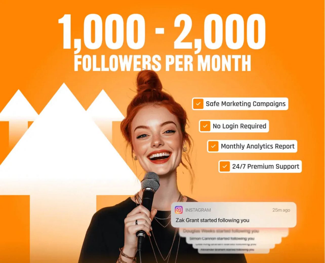 500 - 1,000 Instagram Followers Growth Campaign