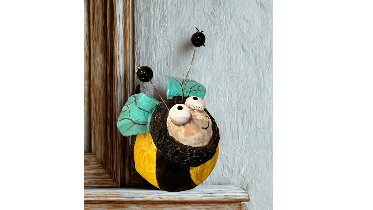 Whimsical Bee Figurine