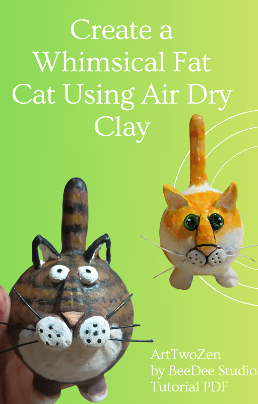 Whimsical Cat Air Dry Clay Tutorial 