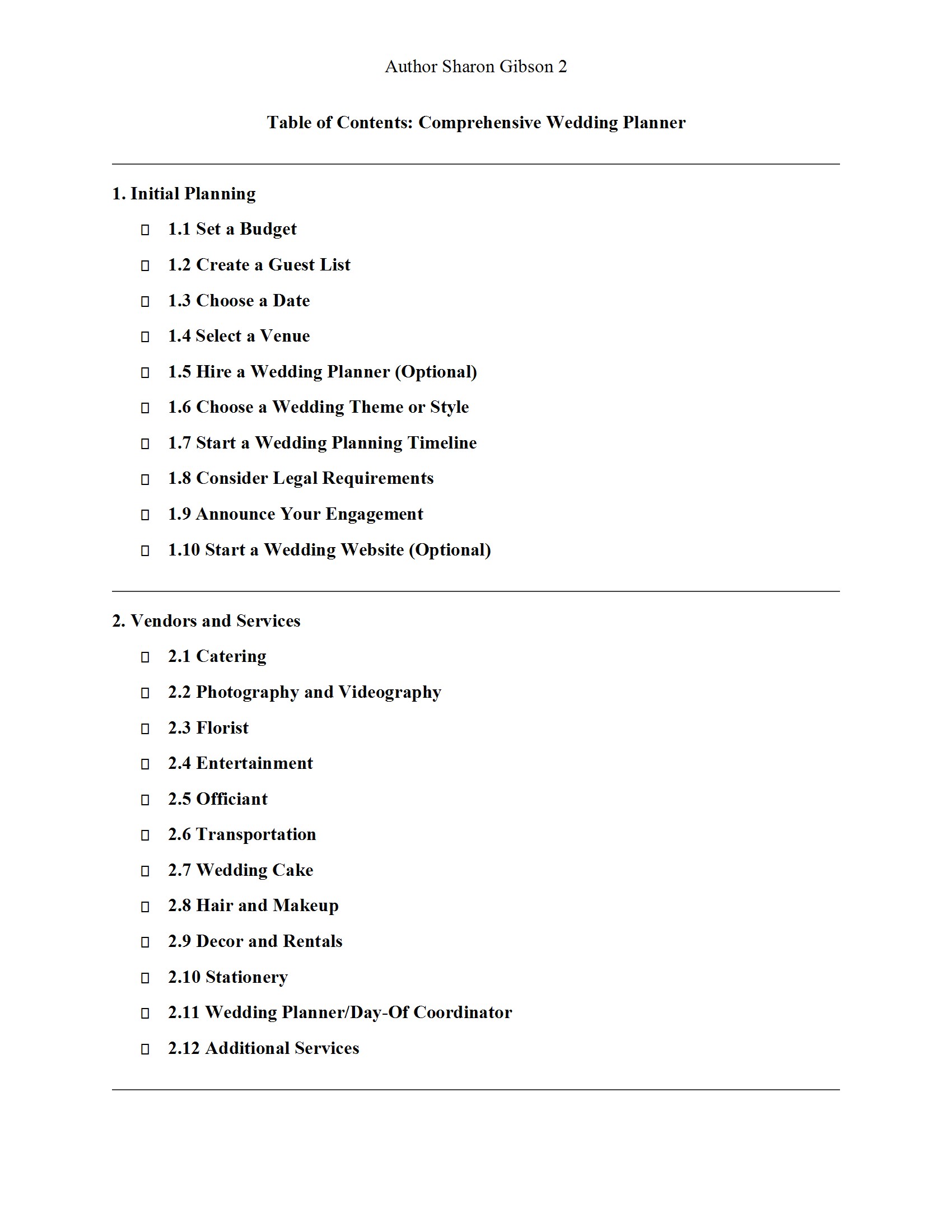 Wedding Planner Book 