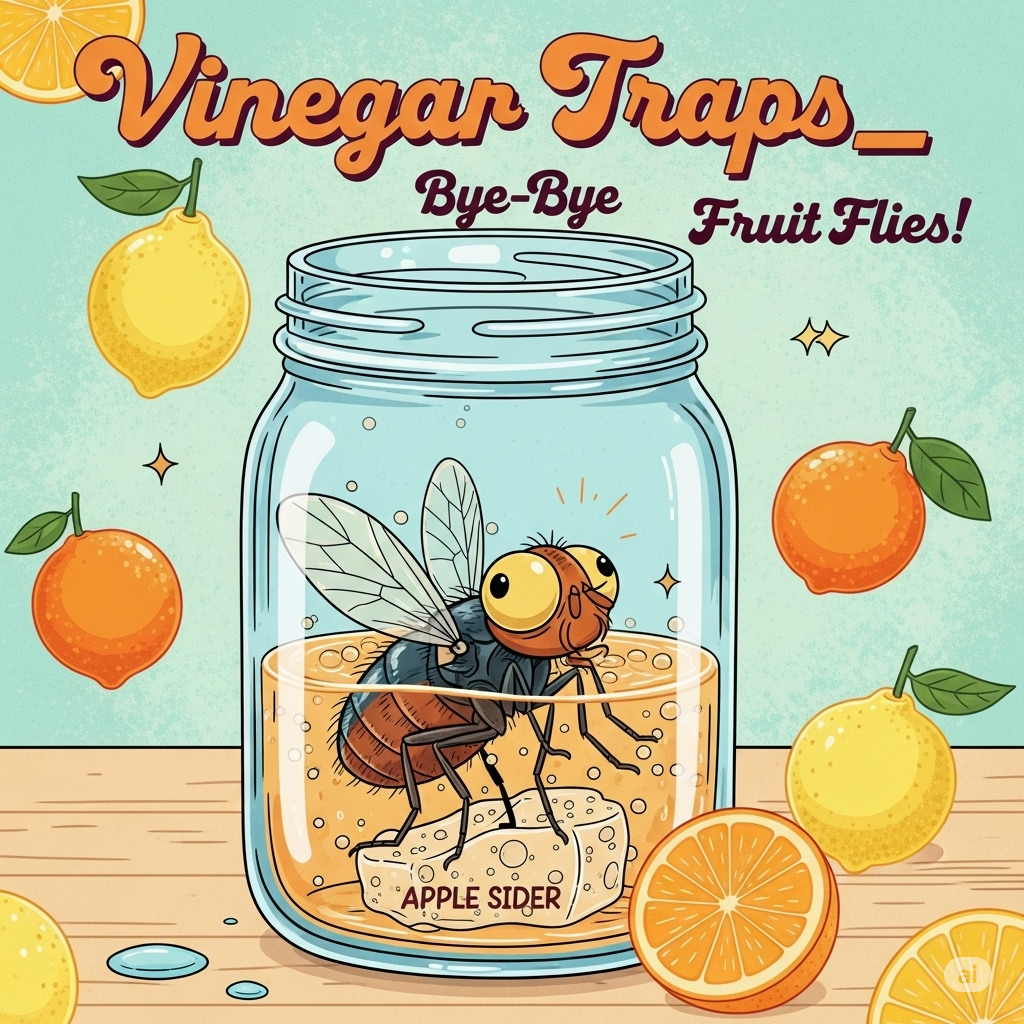 🍎Vinegar Traps: Bye-Bye Fruit Flies!🪤