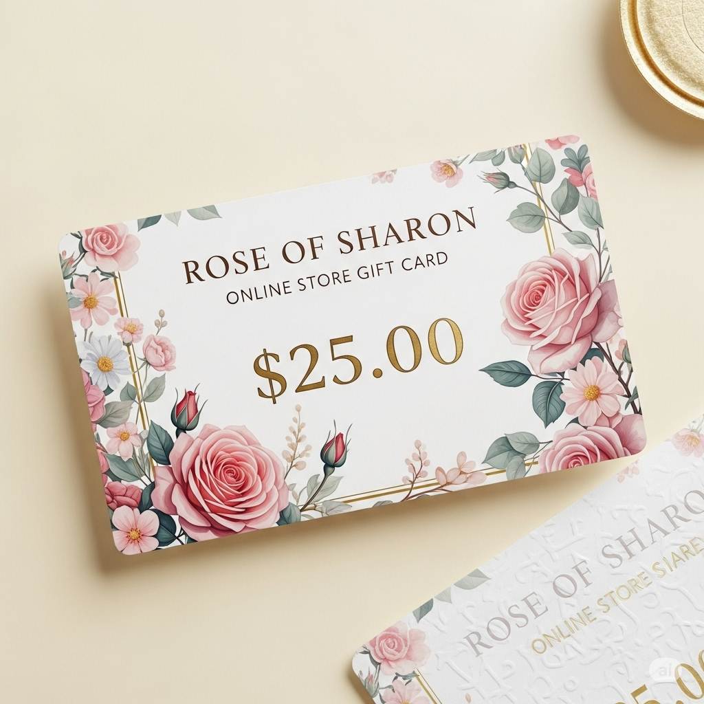 Rose of Sharon Online Store Gift Card – The Perfect Gift for Every Occasion!