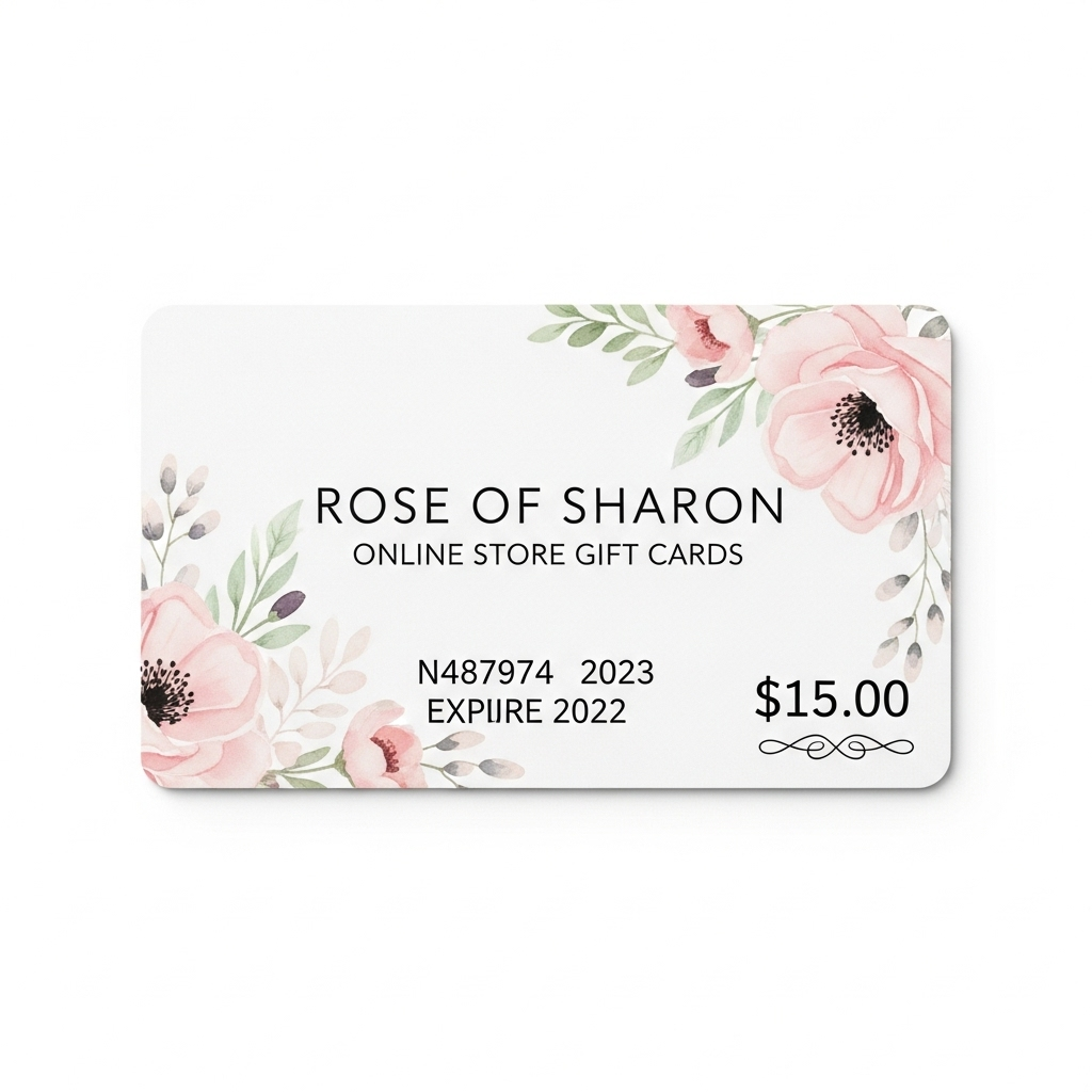 Rose of Sharon Online Store Gift Card – The Perfect Gift for Every Occasion!
