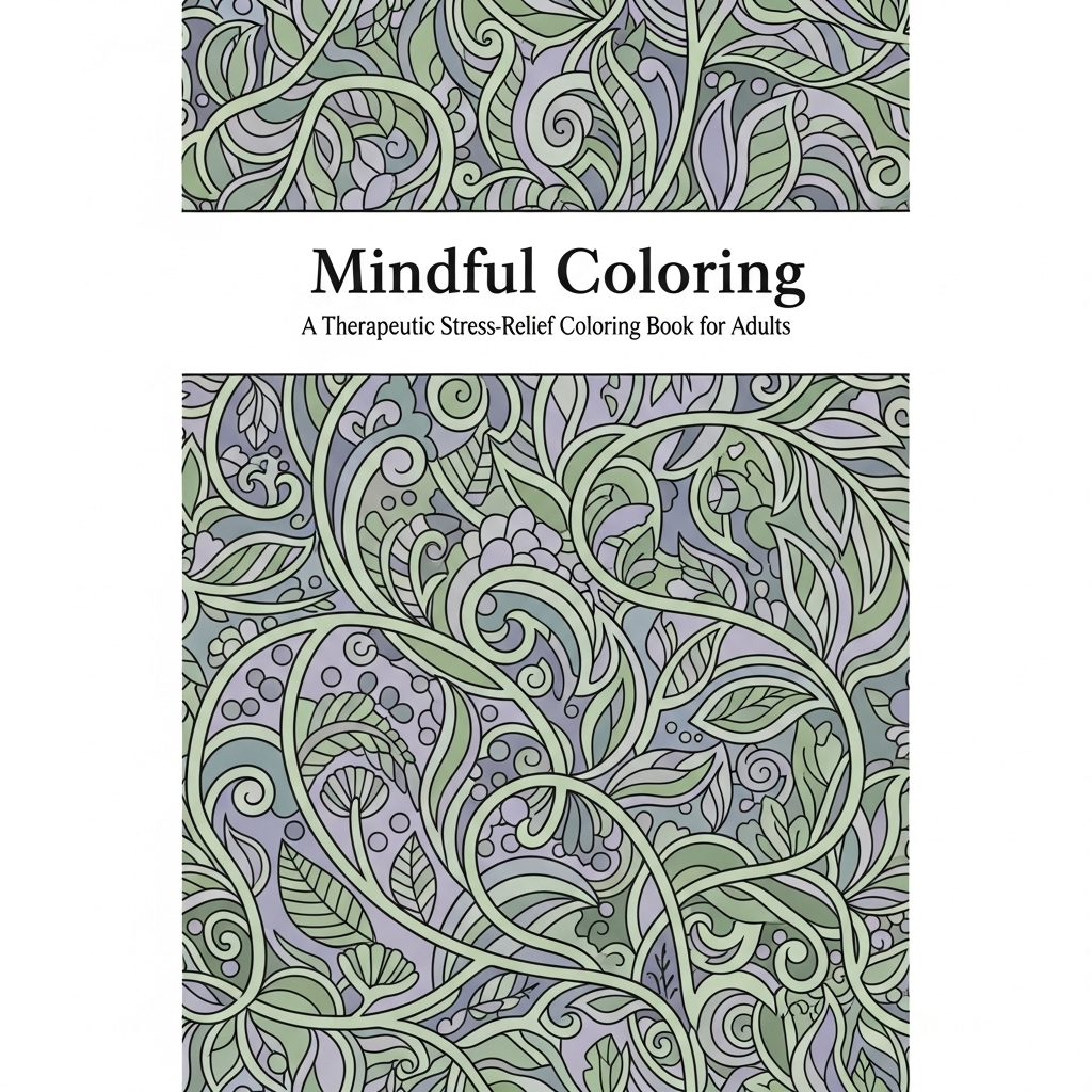Mindful Coloring: A Therapeutic Stress-Relief Coloring Book for Adults
