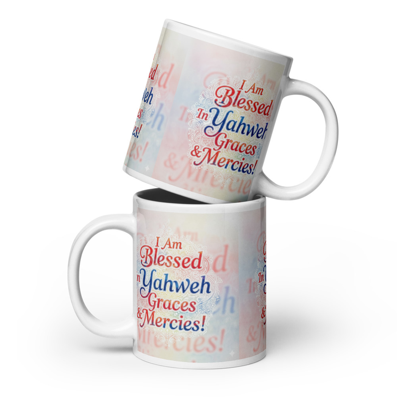 White glossy mug