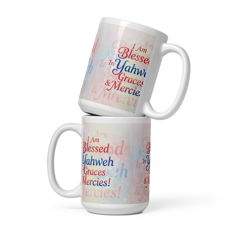White glossy mug
