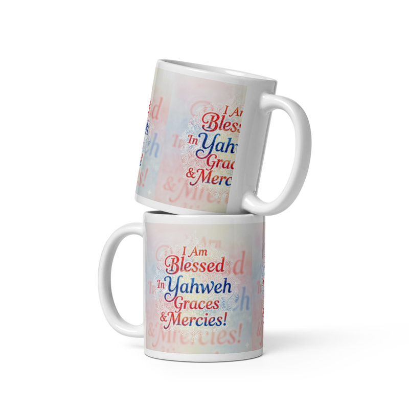 White glossy mug