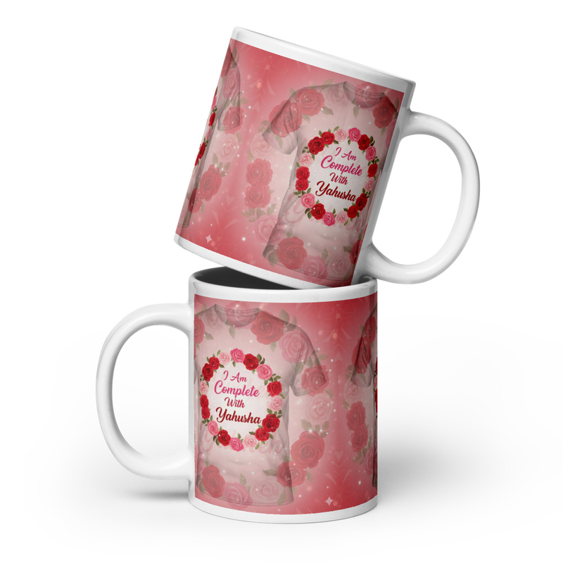 White glossy mug