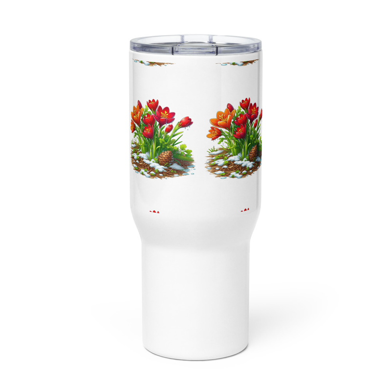 Travel mug with a handle