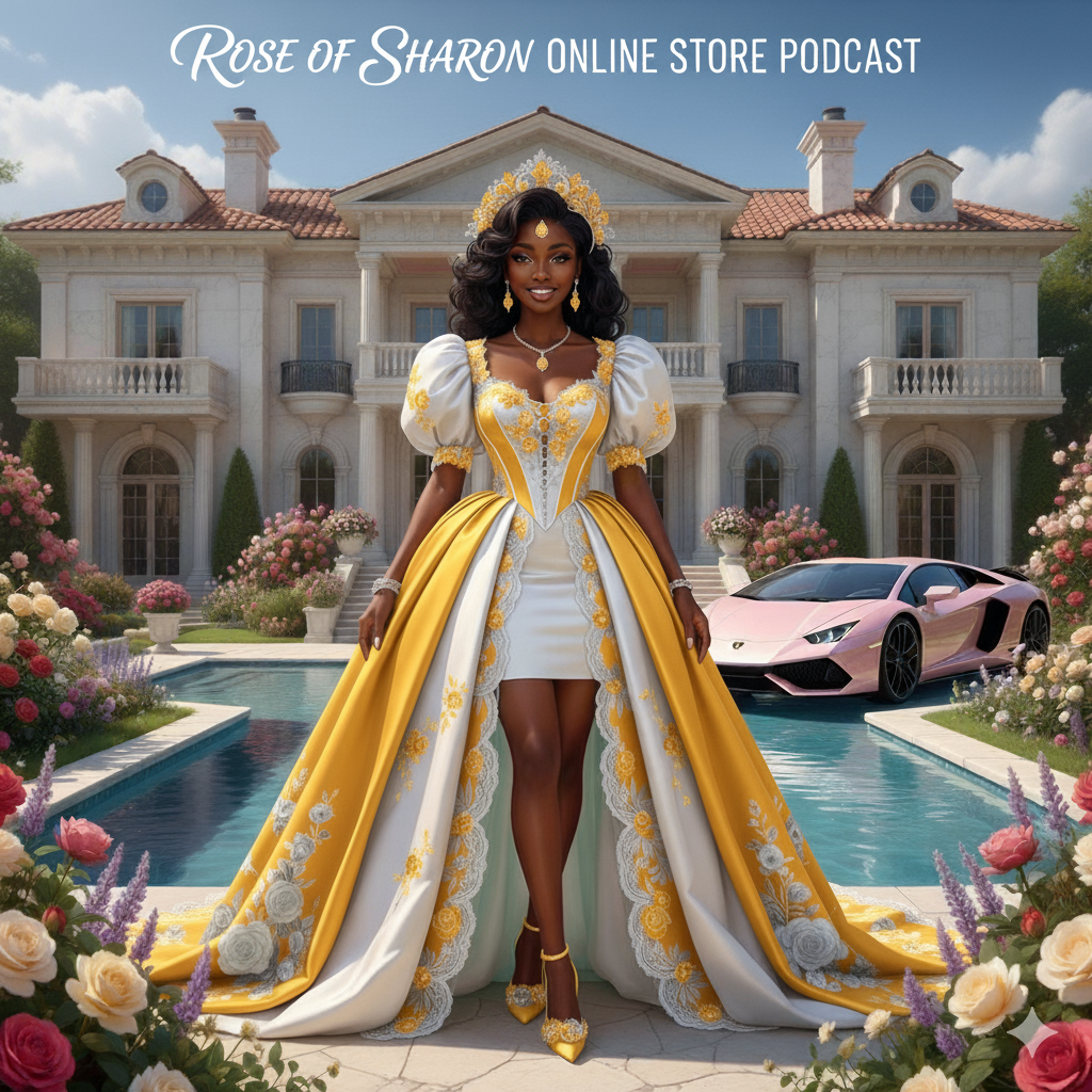 Regal Yellow and White Gown and Motivational Template Speech!