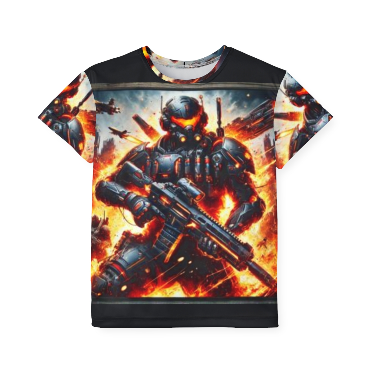 Kids Sports Jersey - Action-Packed Firefighter Design for Young Adventurers