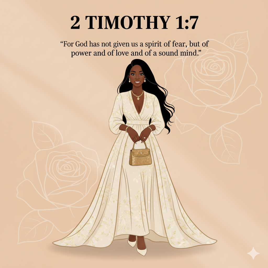  Bibical Verse. Elegant Floral Maxi Dress Wall Art Print Poster & Lives Template!  