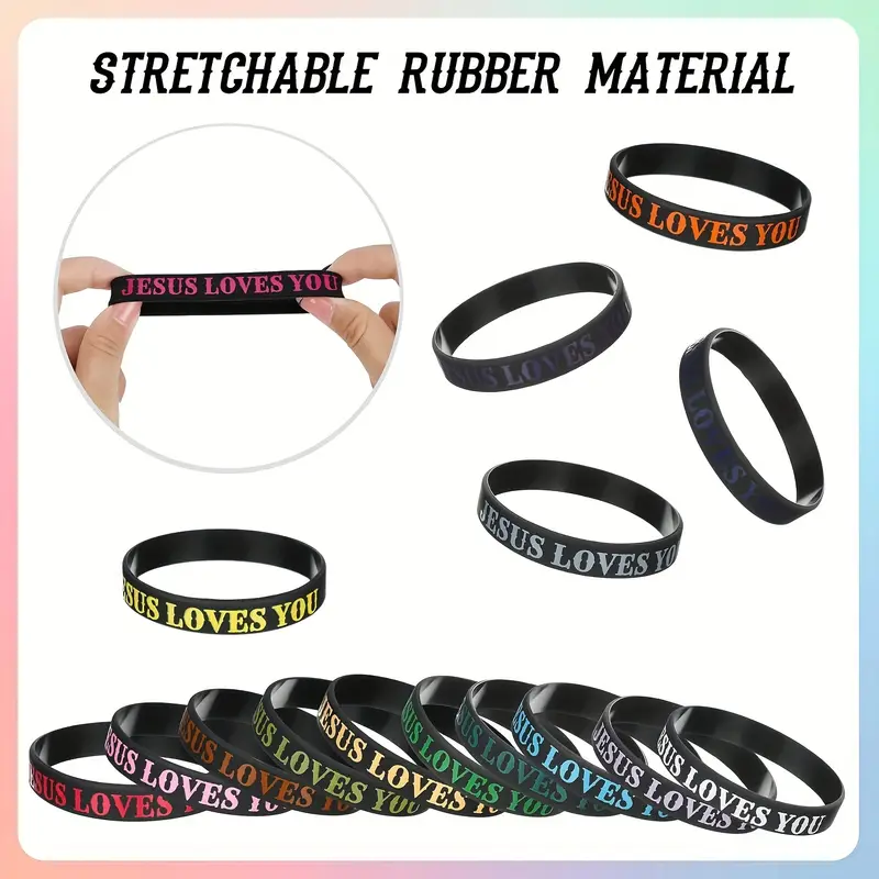 Strength in Contrast: Inspirational Black & Colorful Plastic Band Bracelets