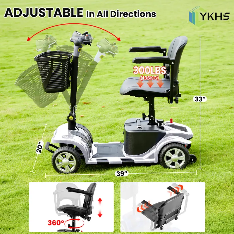 Premium Mobility Solution: 4-Wheel Electric Scooter for Enhanced Independence!
