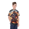 Kids Sports Jersey - Action-Packed Firefighter Design for Young Adventurers