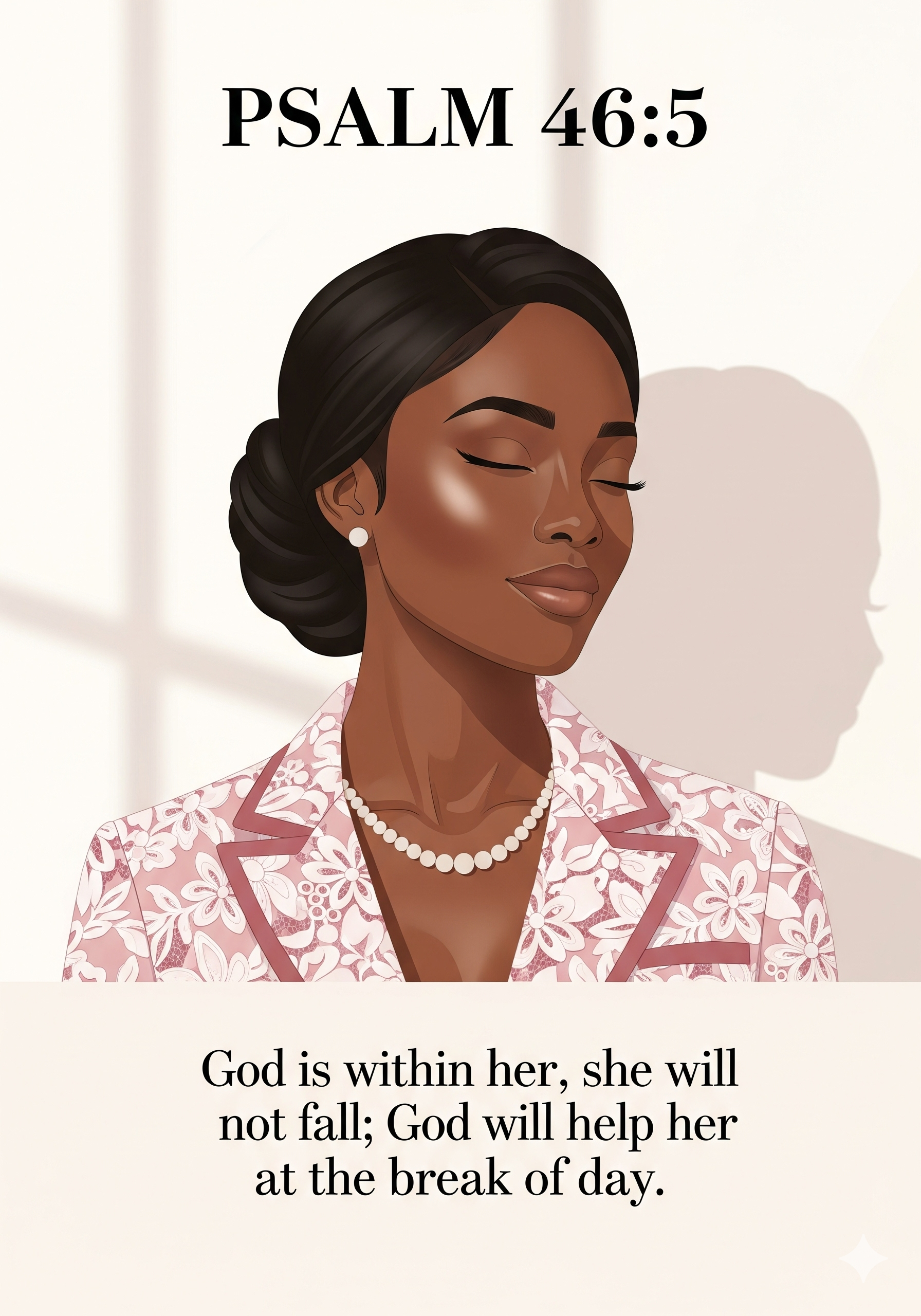 Bibical Verse. Floral Print Blazer Poster & Lives Template! 