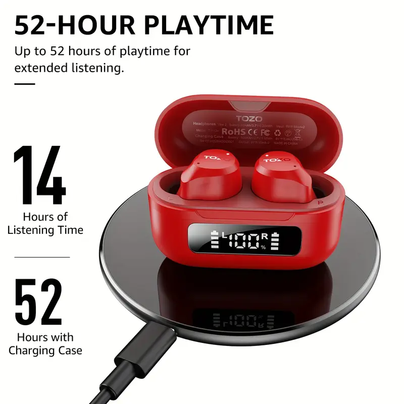 Next-Gen AI Earbuds: Smart Noise-Canceling with 6-Mic HD Calls & 59-Hour Playback
