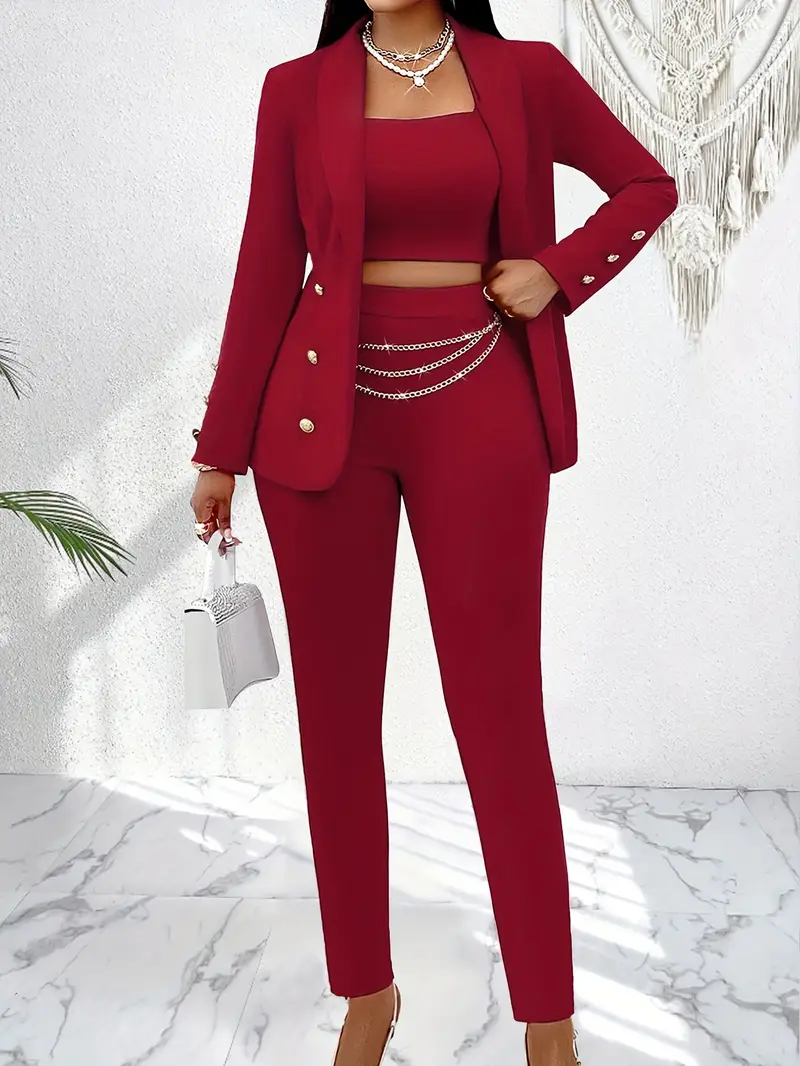 Sophisticated 3-Piece Women's Set: Elevate Your Professional and Special Occasion Wardrobe!