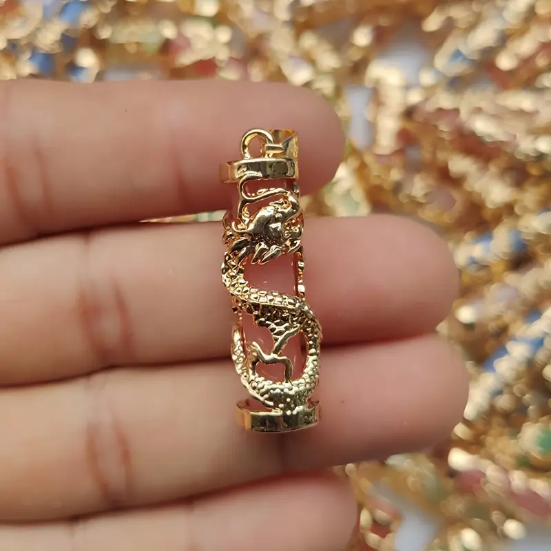 Dragon Pillar Luminous Pendant: A Versatile and Elegant Alloy Necklace for DIY Jewelry Crafting!