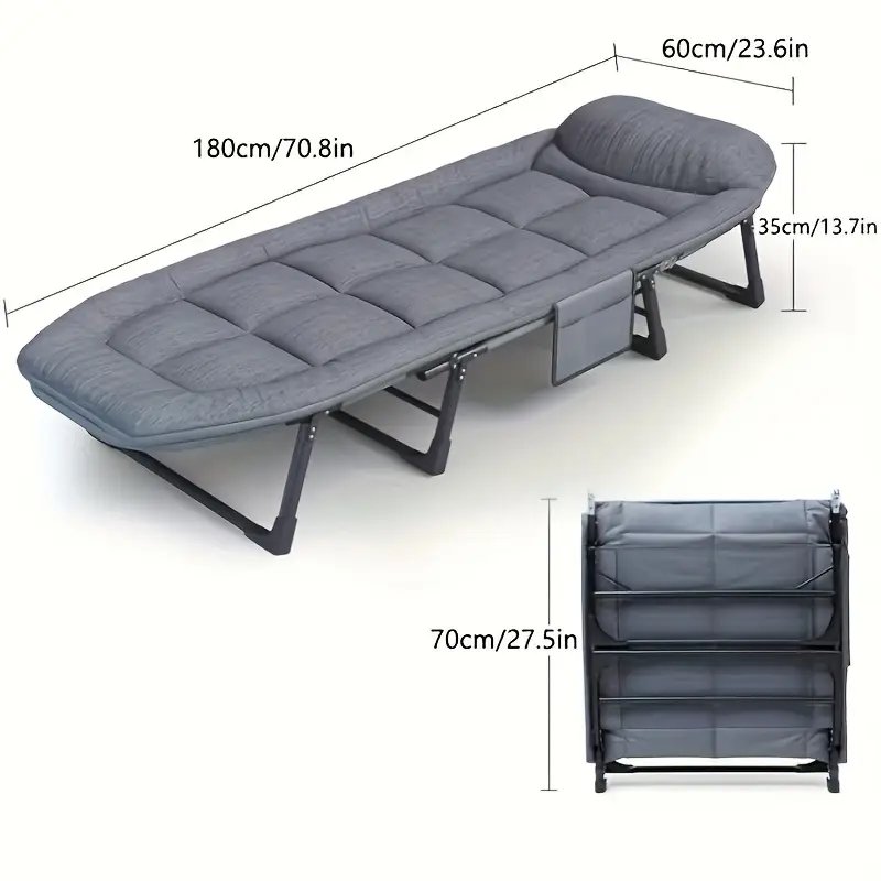 Ultra-Comfortable Folding Bed – Ergonomic Design for Home, Office & Outdoor Relaxation!