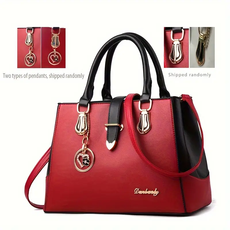 Sophisticated Professional Carryall: Women's Letter Detail Shoulder Bag!