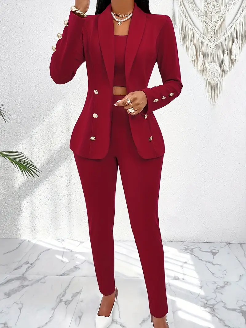 Sophisticated 3-Piece Women's Set: Elevate Your Professional and Special Occasion Wardrobe!