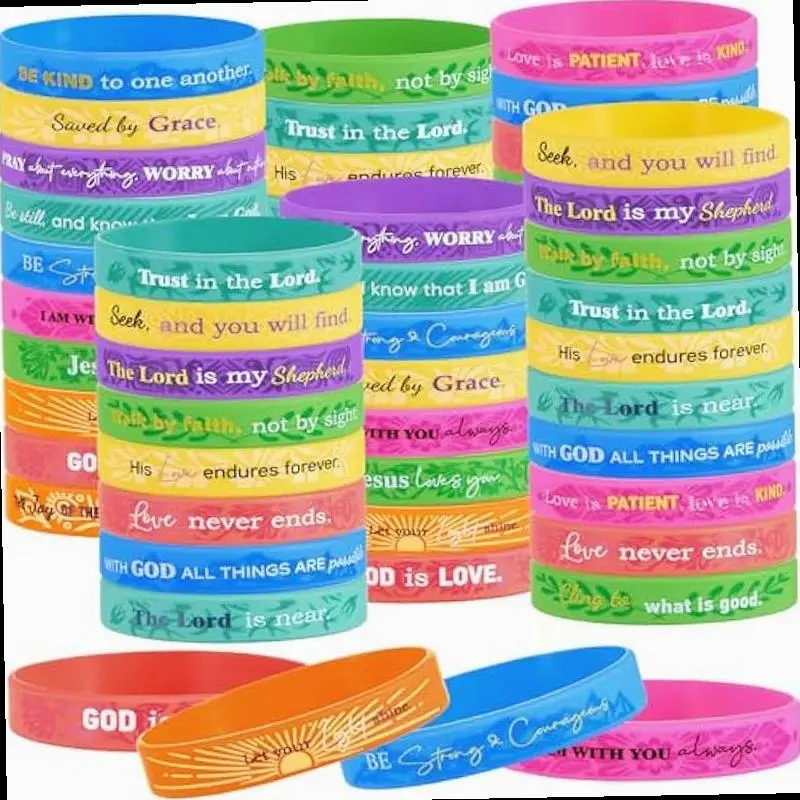 Strength in Contrast: Inspirational Black & Colorful Plastic Band Bracelets