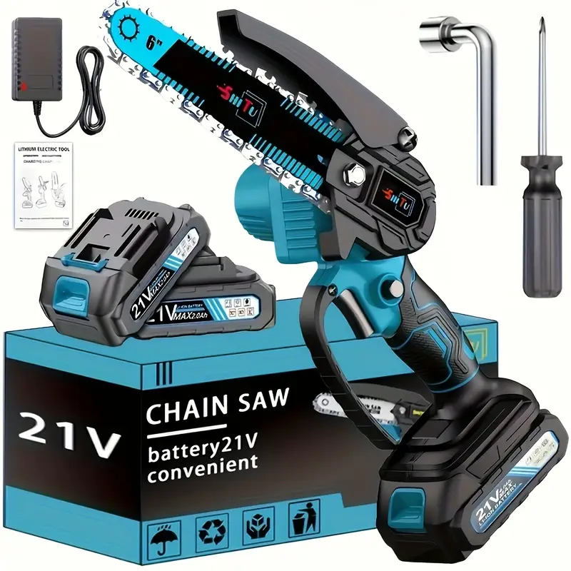 Mini Cordless Chainsaw – Lightweight & Powerful for Easy Yard Work!