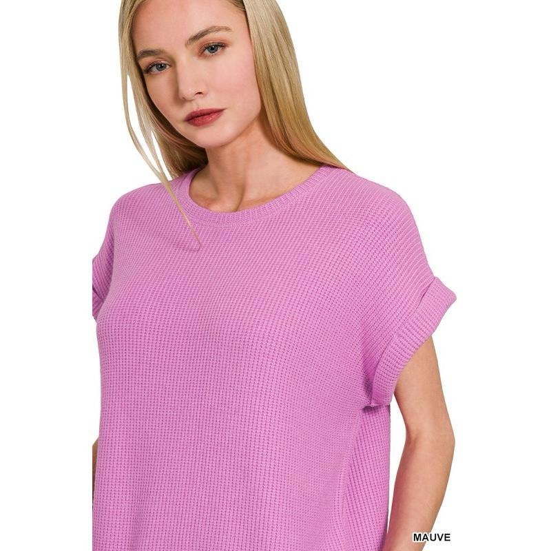 Zenana Premium Knit Set: Elegant Rolled-Sleeve Sweater & Pant Coordinated Ensemble!
