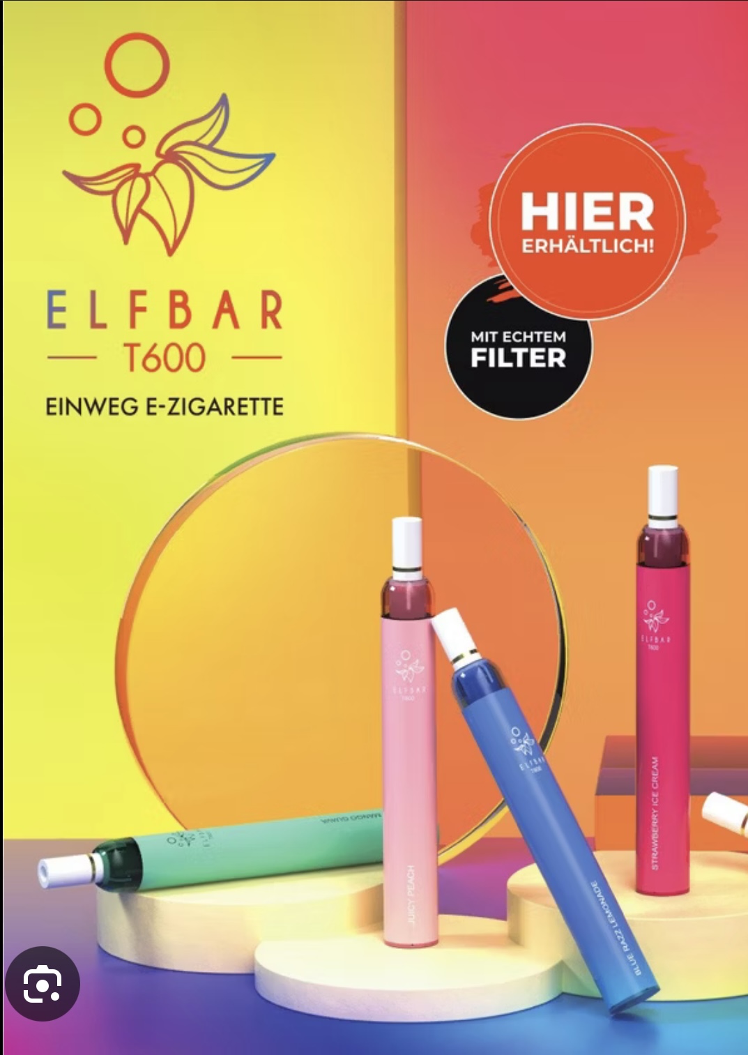 ELFBAR T600 Einweg E-Zigarette - 10stk - im Gebinde 