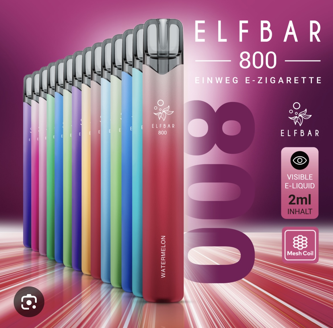 Elfbar 800 Einweg 20MG E-Zigarette
