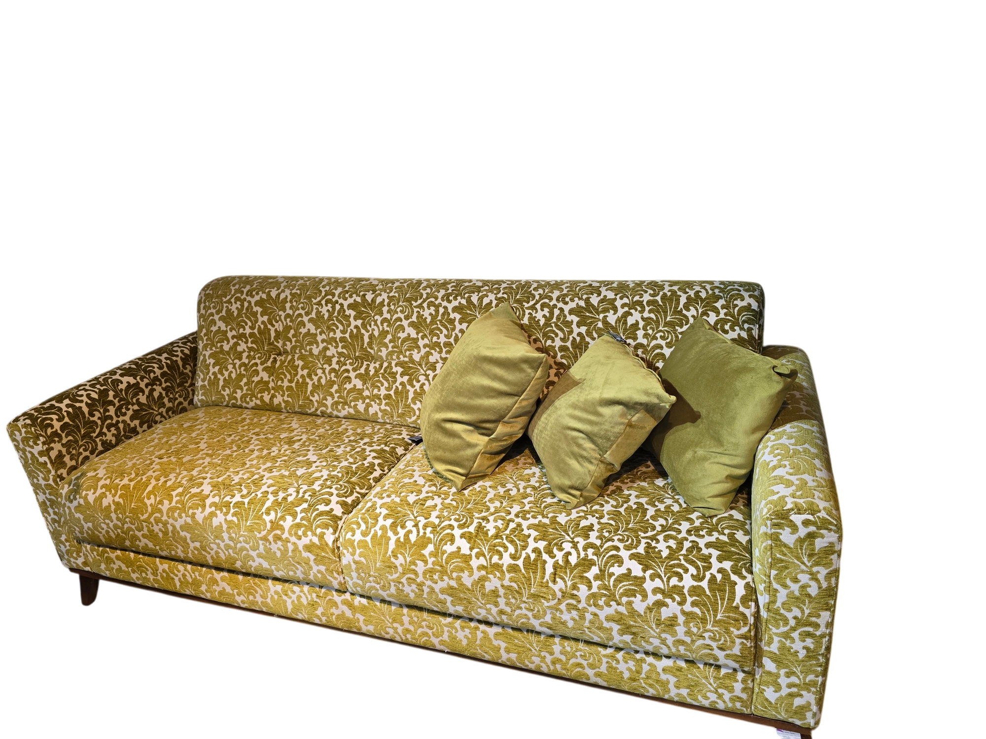 Sofá vintage semi estampado duo color CNSOLLA1