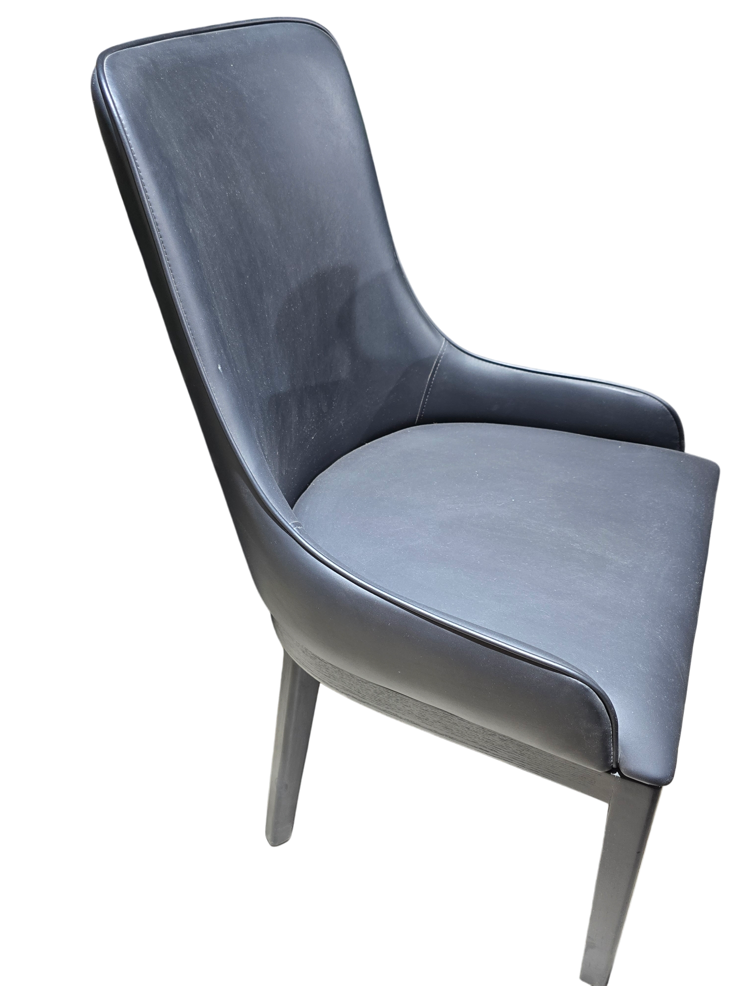 SILLA CONTEMPORÁNEA CUERO SINTÉTICO INDIA AZUL NOCHE CNSICV