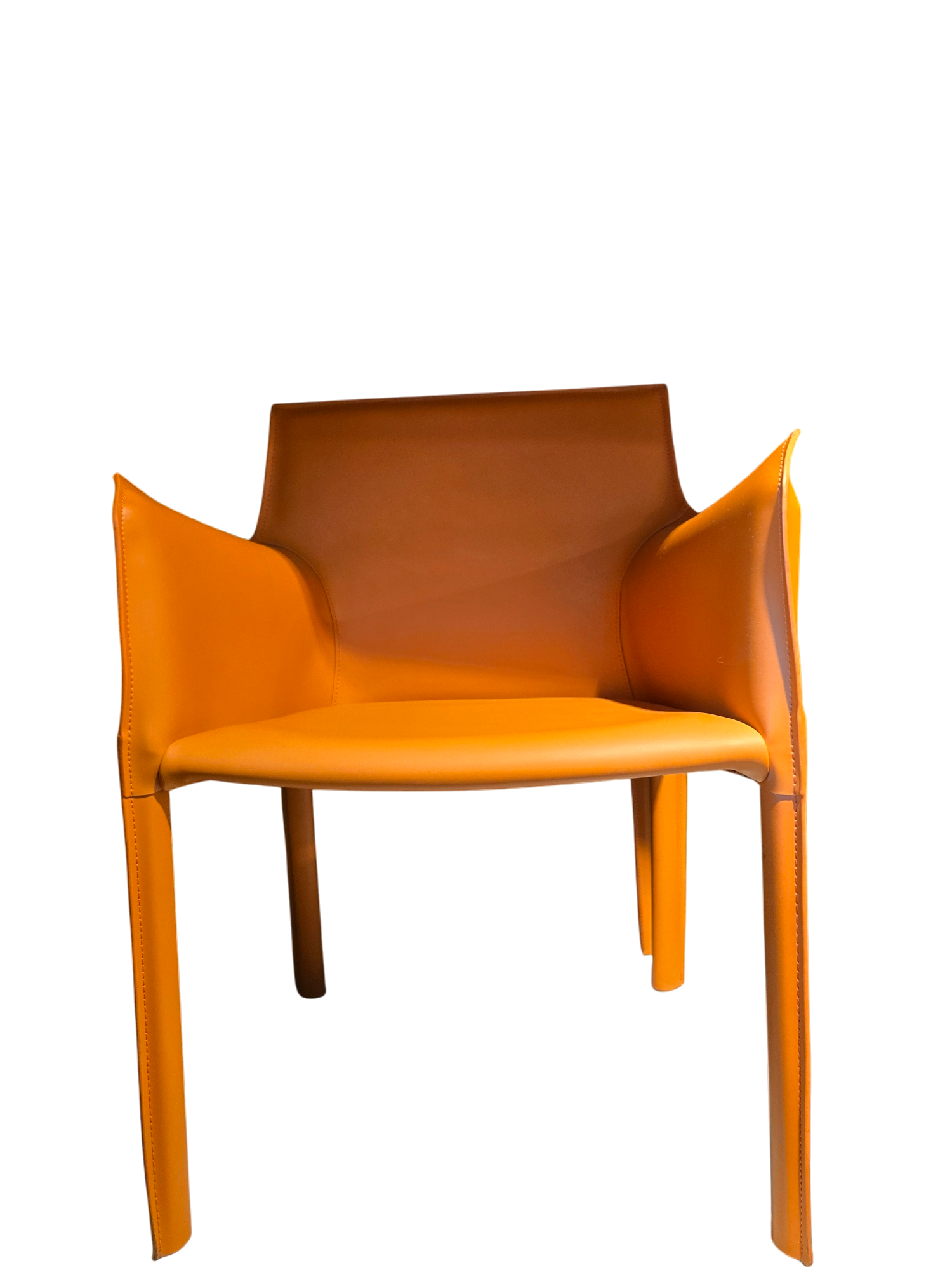 Silla cuero vegano naranja