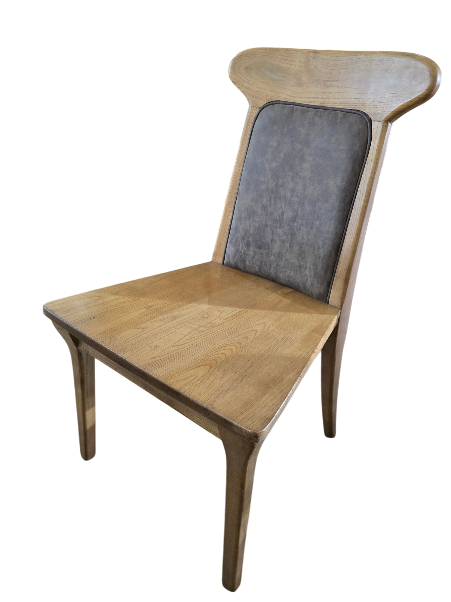 Silla espaldar madera cuero