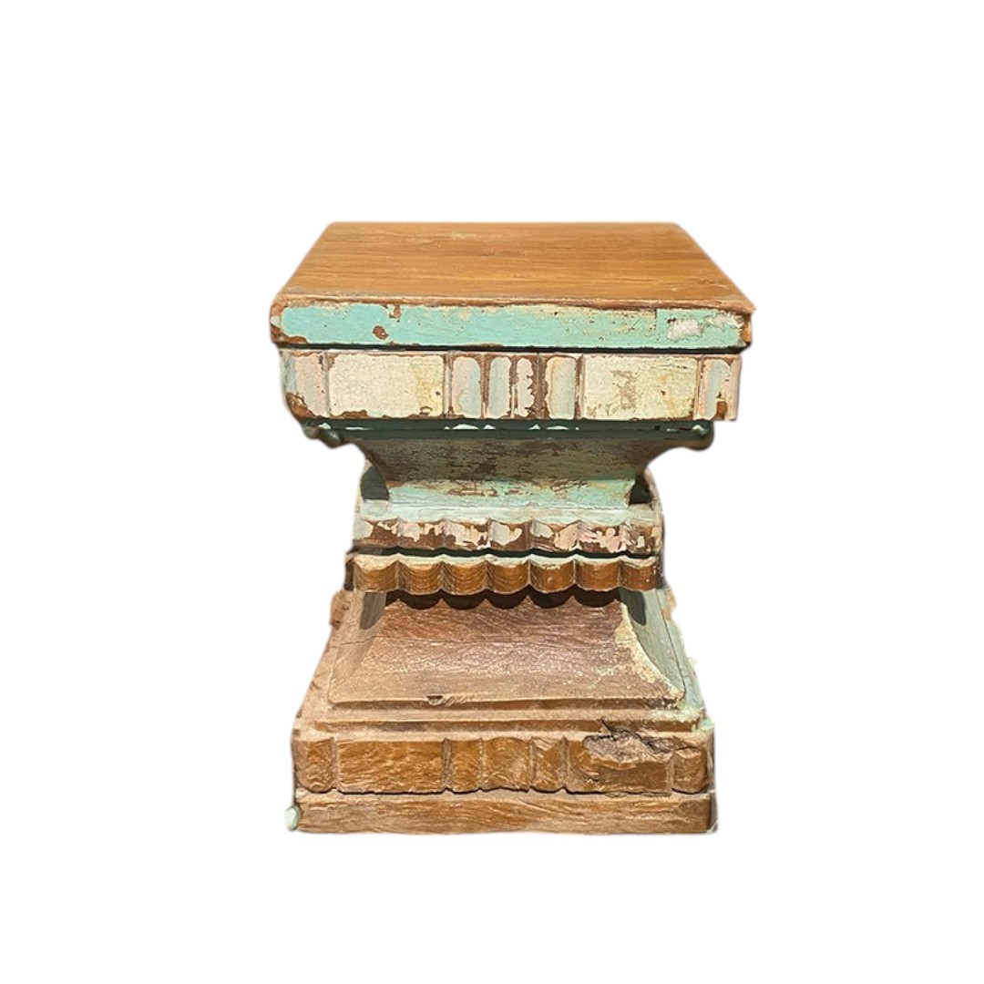 Mesa auxiliar vintage de madera