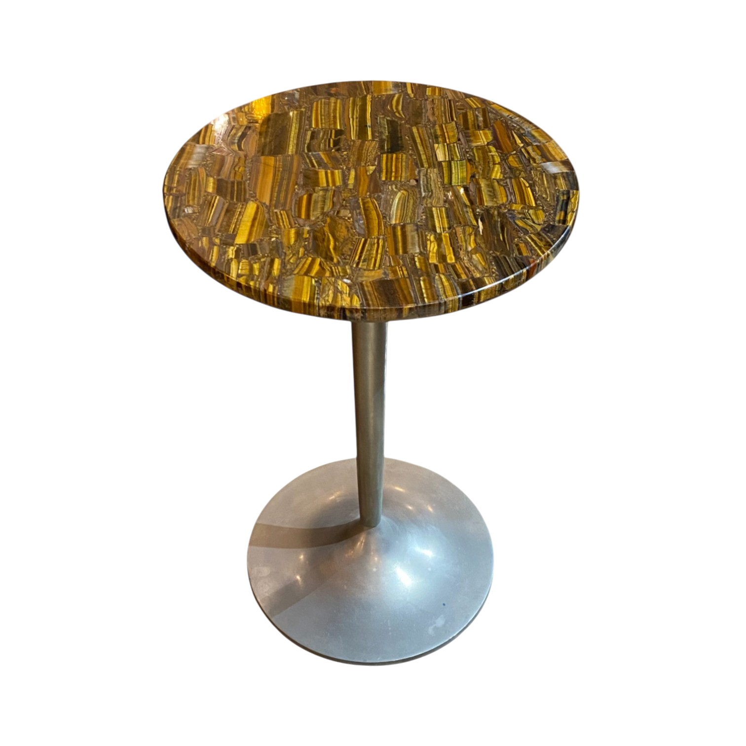 MESA DE CENTRO INDIA ÁGATA BASE ACERO INM20