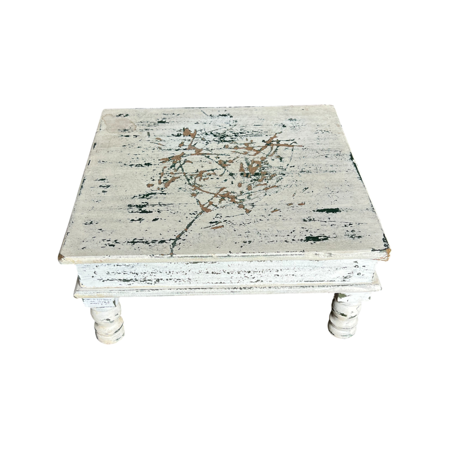 INDIA MESA DE MADERA BAJA BLANCA RAHNI INMES01