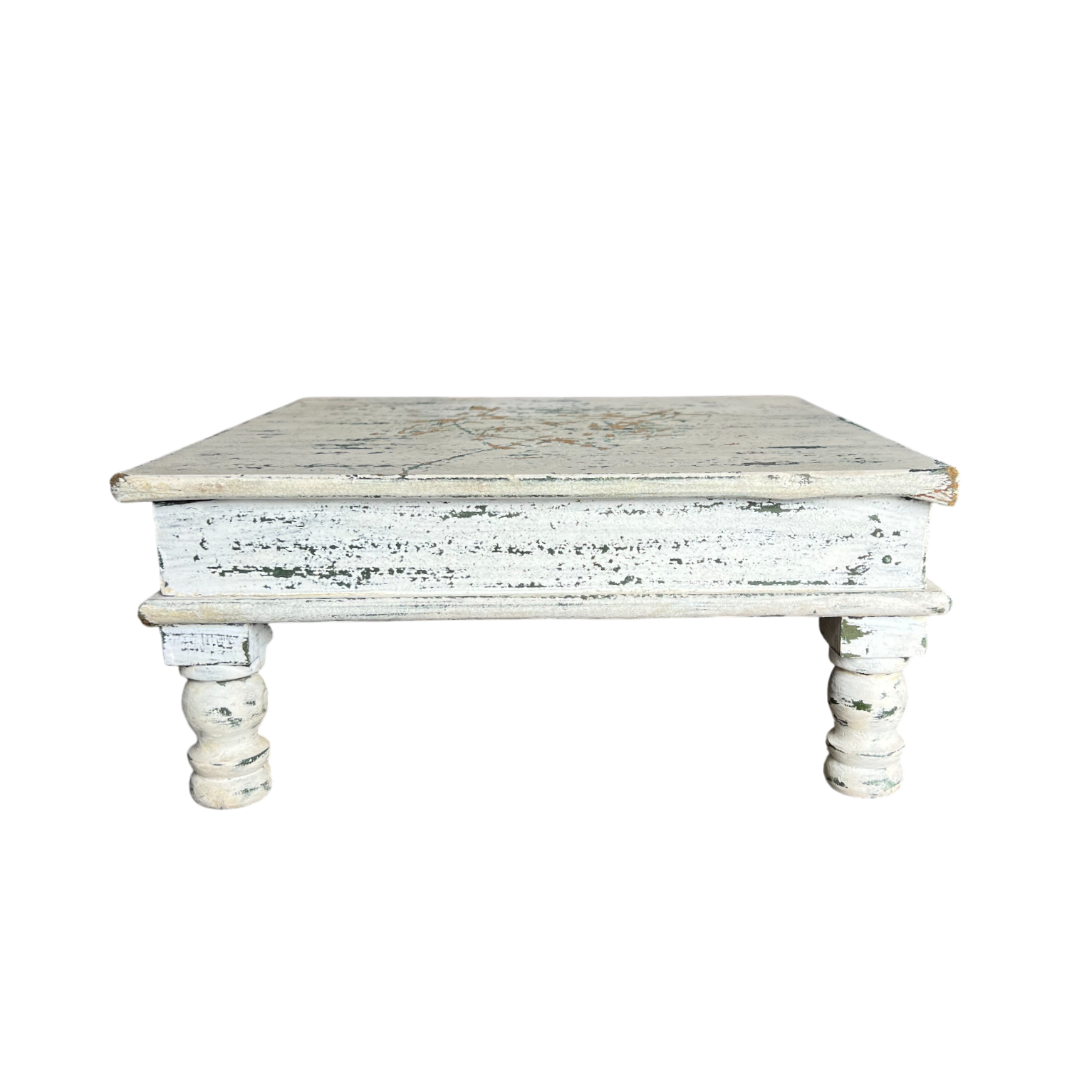 INDIA MESA DE MADERA BAJA BLANCA RAHNI INMES01