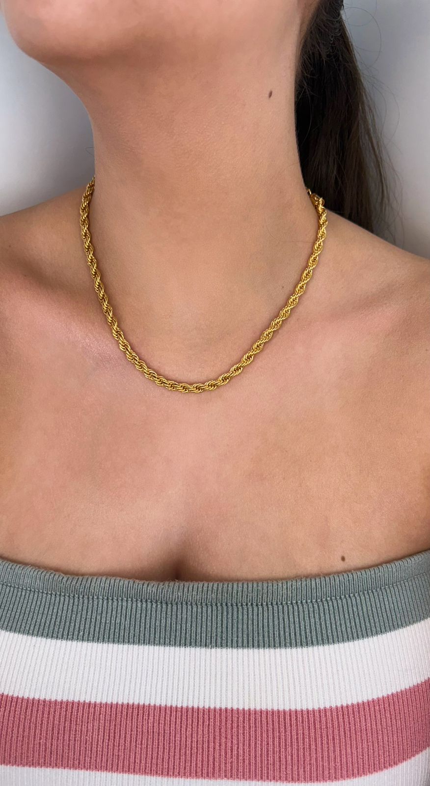 Colar Elo Singapura Dourado